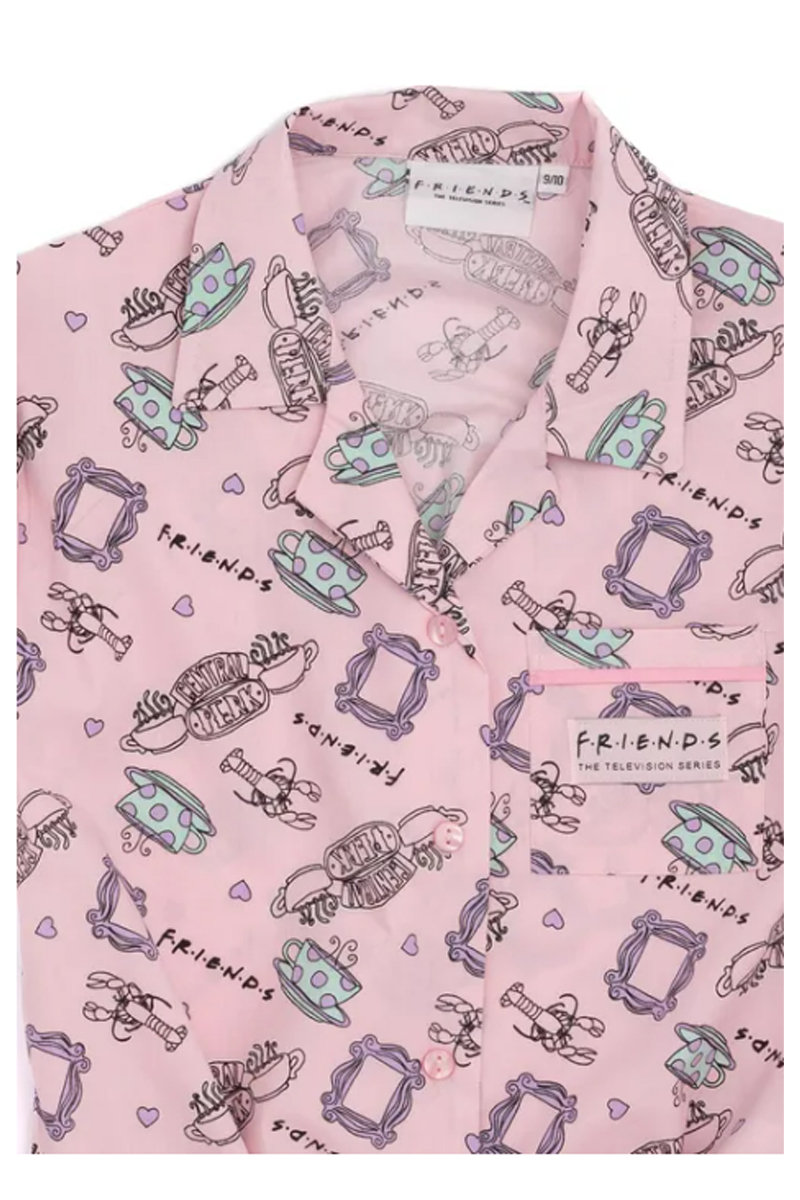 Fully Licensed Friends Tie Waist Pyjamas pk of 6 - Image 2