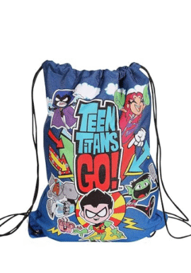 Fully Licensed Teen Titans Go Drawstring Swim/Gym Bag pk of 6