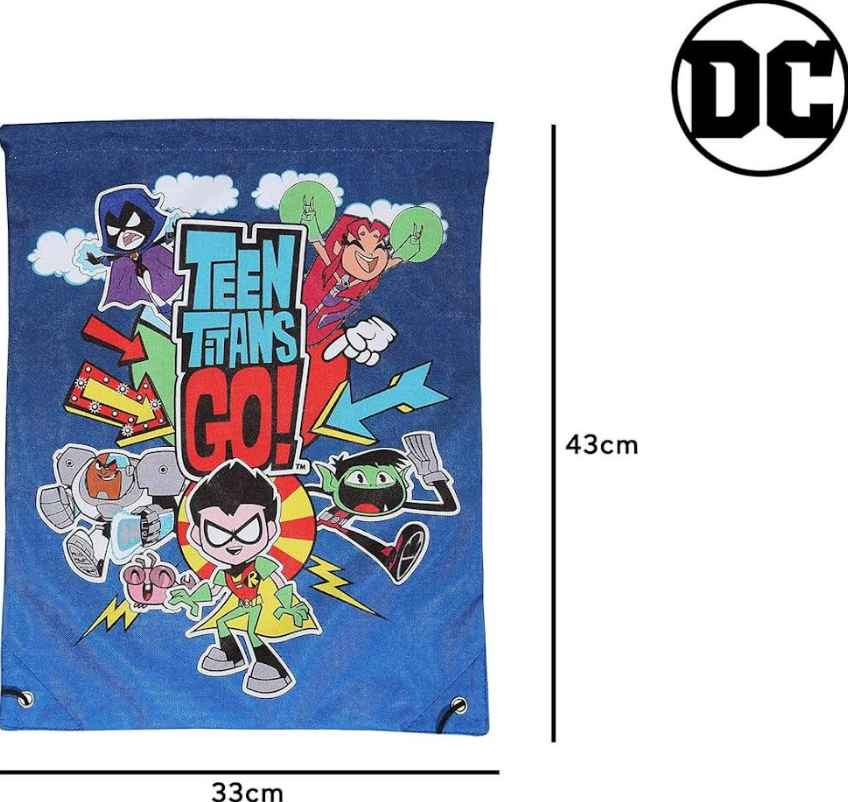 Fully Licensed Teen Titans Go Drawstring Swim/Gym Bag pk of 6 - Image 5