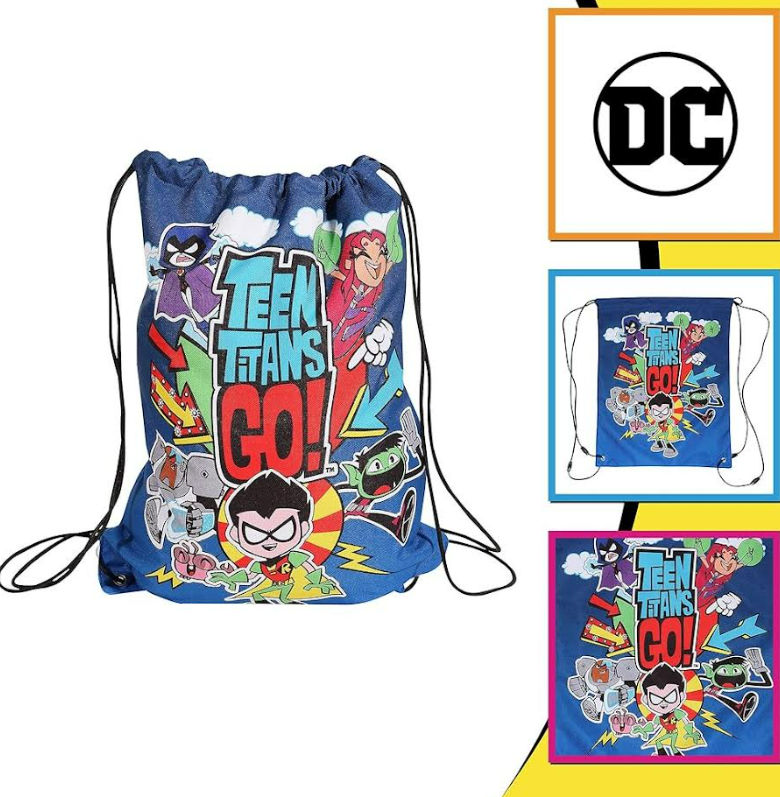 Fully Licensed Teen Titans Go Drawstring Swim/Gym Bag pk of 6 - Image 4