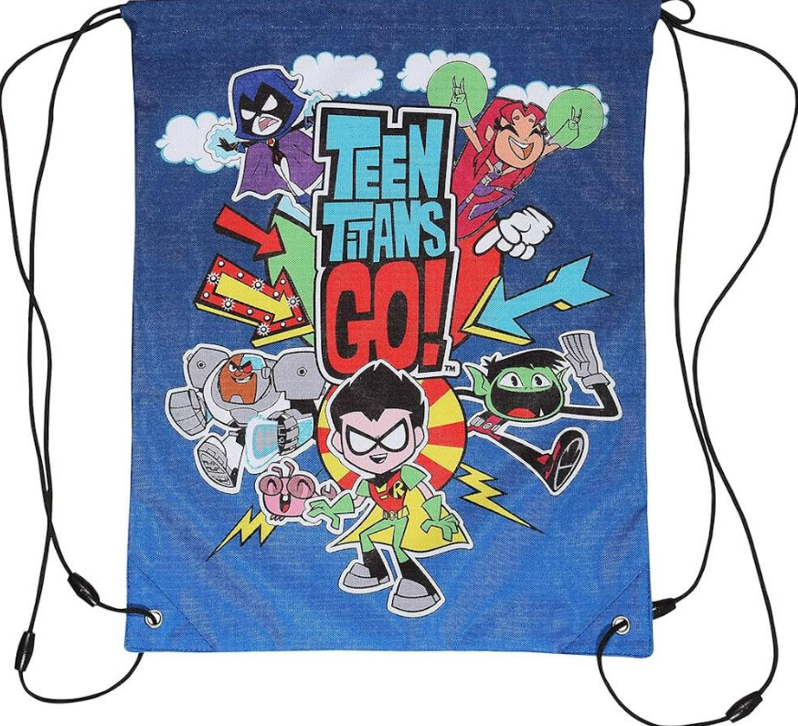 Fully Licensed Teen Titans Go Drawstring Swim/Gym Bag pk of 6 - Image 2