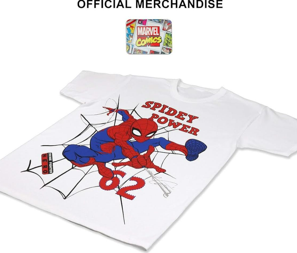 Fully Licensed Spiderman White T-Shirt pk of 5 - Image 2