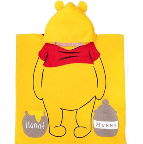 Fully Licensed Winne The Pooh Hooded Towel pk of 3