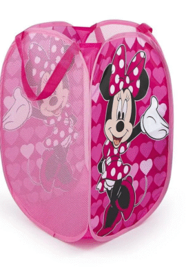 Fully Licensed Disney Minnie Mouse Laundry / Toy Basket. Pk of 3