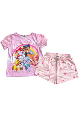 Fully Licensed Paw Patrol Pink Short Pyjamas. Pk of 5
