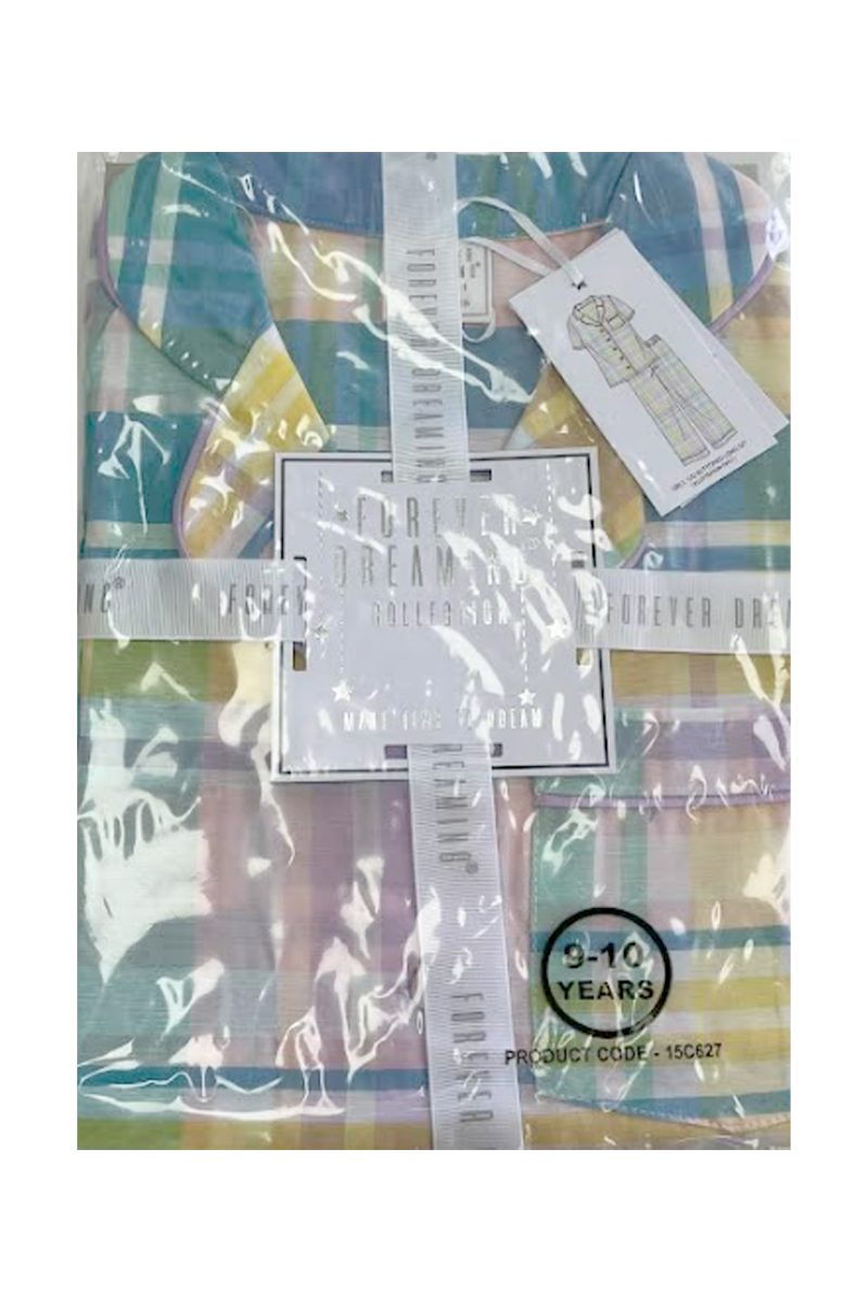 Forever Dreaming Yellow/Blue Button up Short Sleeved Pyjamas. Pk of 5 - Image 2