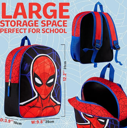 Fully Licensed Spiderman Backpack. Pk of 3 - Image 2