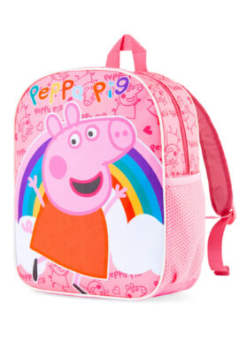 Fully Licensed Peppa Pig Rainbow Backpack. Pk of 3