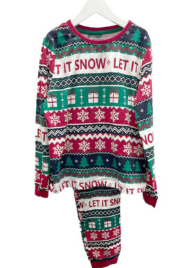 Ex Chainstore Let it Snow Pyjamas. Pk of 5