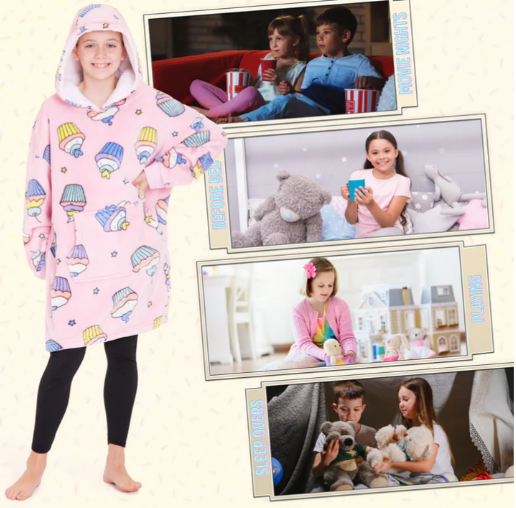Fully Licensed Cupcake Soft Fleece Oversized Hoodie. Pk of 3 - Image 6