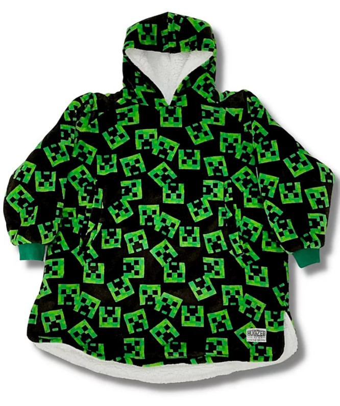 Fully Licensed Hugzee Minecraft Full Sherpa Fleece Oversized Hoodie. Pk of 3