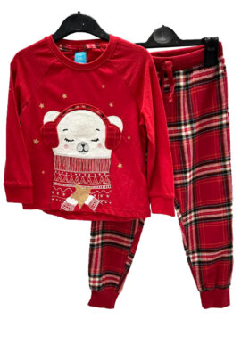Little Kids Red Polar Bear Pyjamas. Pk of 10