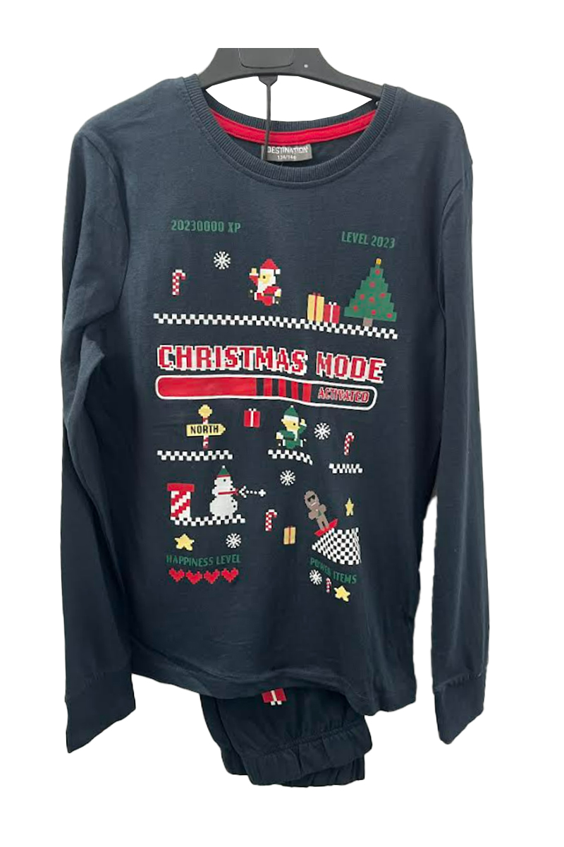Ex Chainstore Boys Christmas Mode Pyjamas. Pk of 7