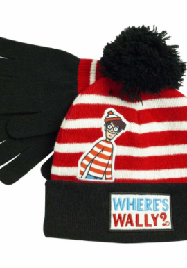 BULK BUY Fully Licensed Where's Wally Hat & Gloves Set. Pk of 48