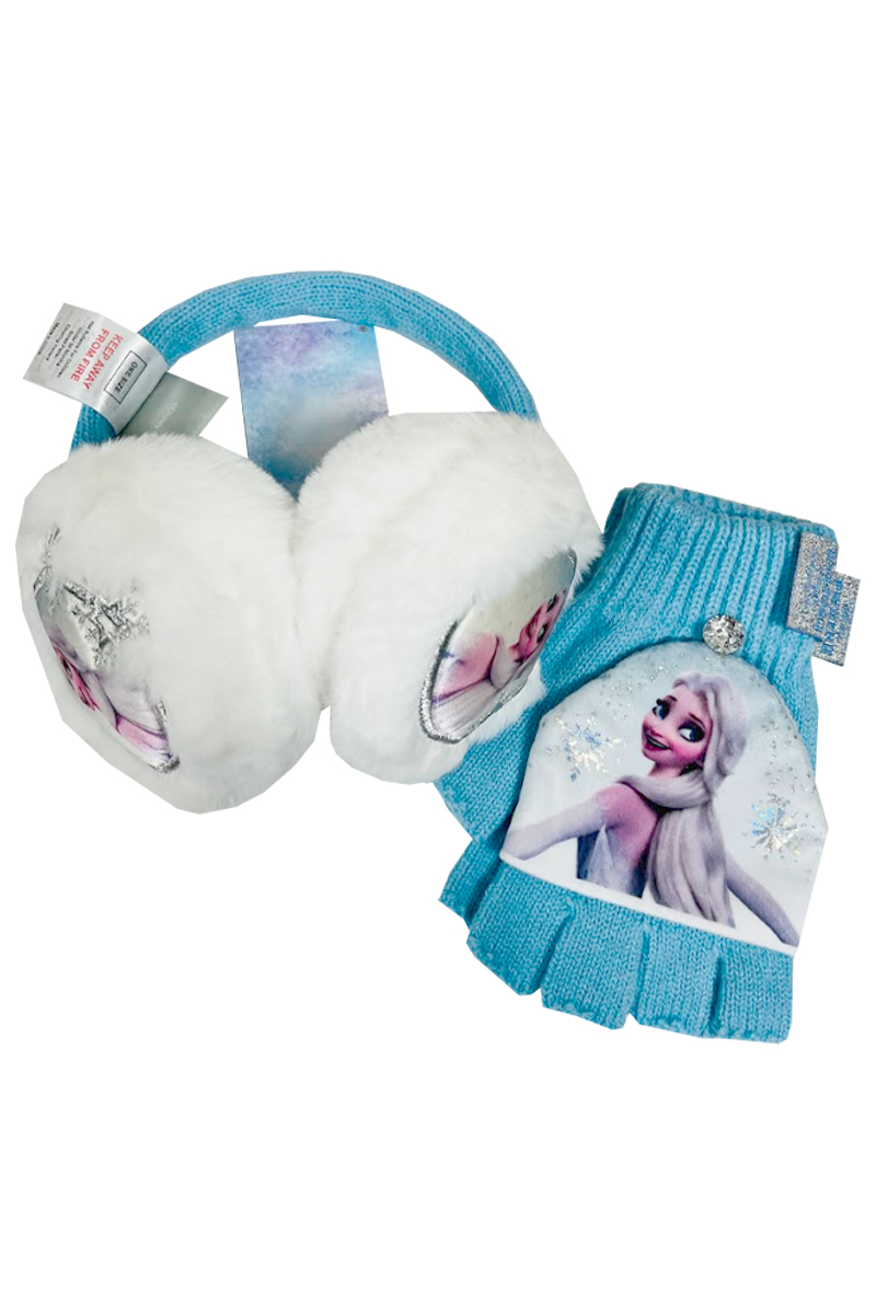 Fully Licensed Frozen Earmuffs & Matching Egg Cup Mittens. Pk of 6
