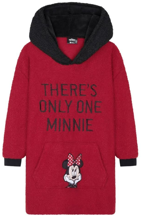 Fully Licensed There's Only One Minnie Mouse Fleece Oversized Hooded Top. Pk of 3