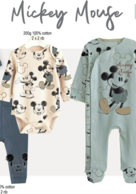 Fully Licensed 4pce Mickey Mouse Set. Pk of 7