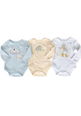 Fully Licensed 3pce Disney Bambi, Daisy Duck & 101 Dalmatians Bodysuits. Pk of 4