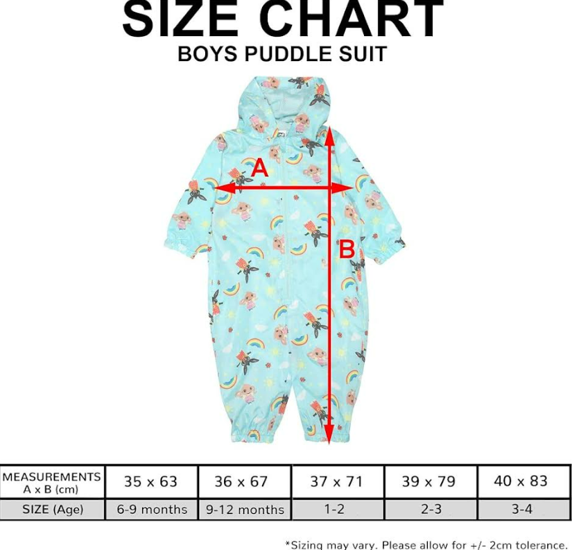 Fully Licensed Bing Bunny Puddle Suit. Pk of 5 - Image 2