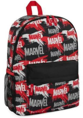 Fully Licensed Marvel Kids Backpack. Pk of 3