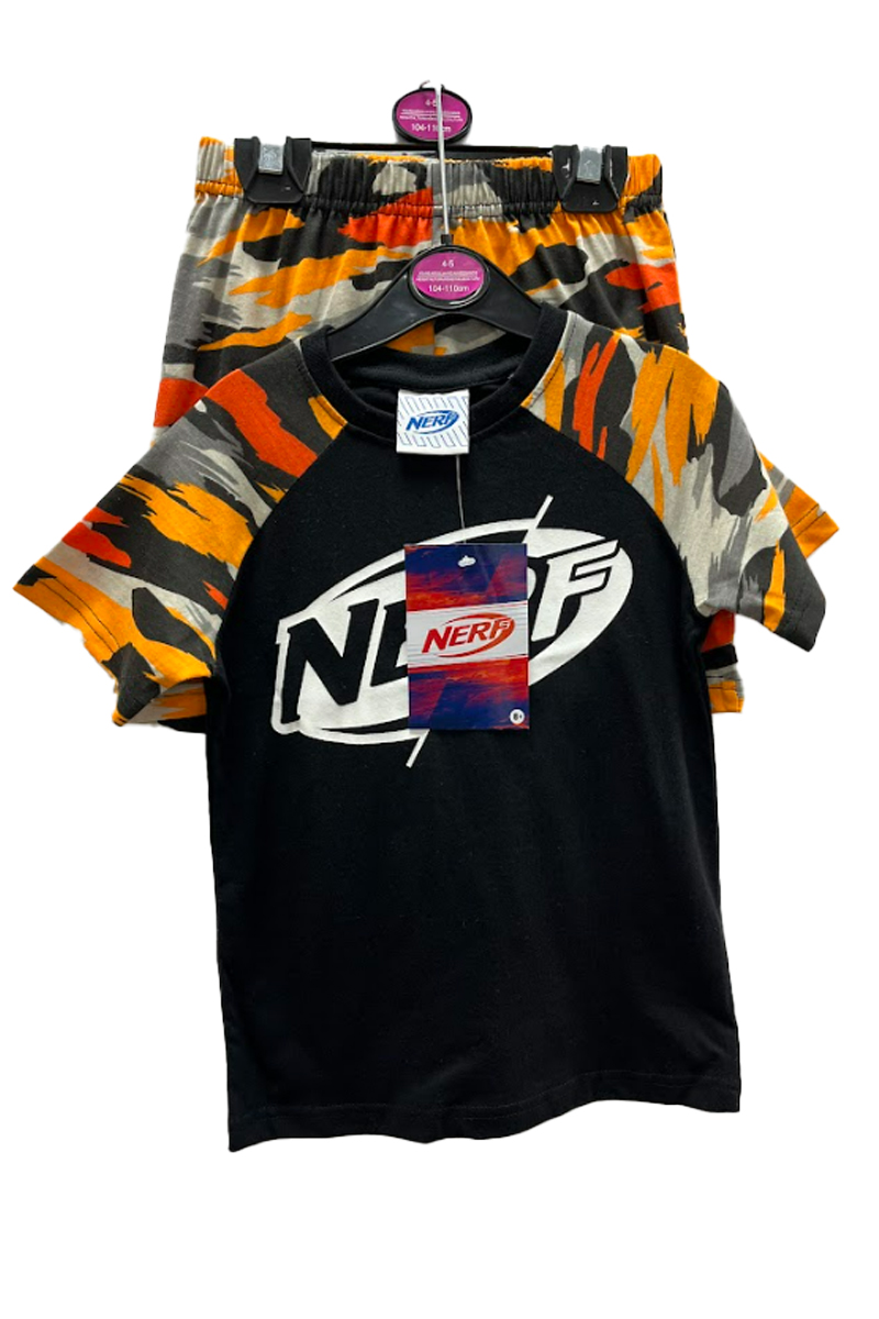 Fully Licensed Boys Nerf Short Pyjamas. Pk of 12