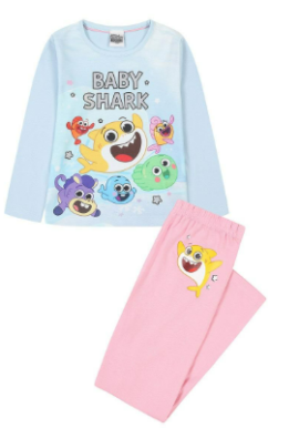 Fully Licensed Girls Baby Shark Pyjamas. Pk of 12