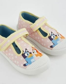 Fully Licensed Girls Bluey Canvas Pumps. Pk of 11