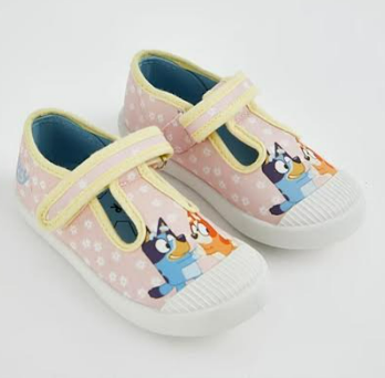 Fully Licensed Girls Bluey Canvas Pumps. Pk of 11