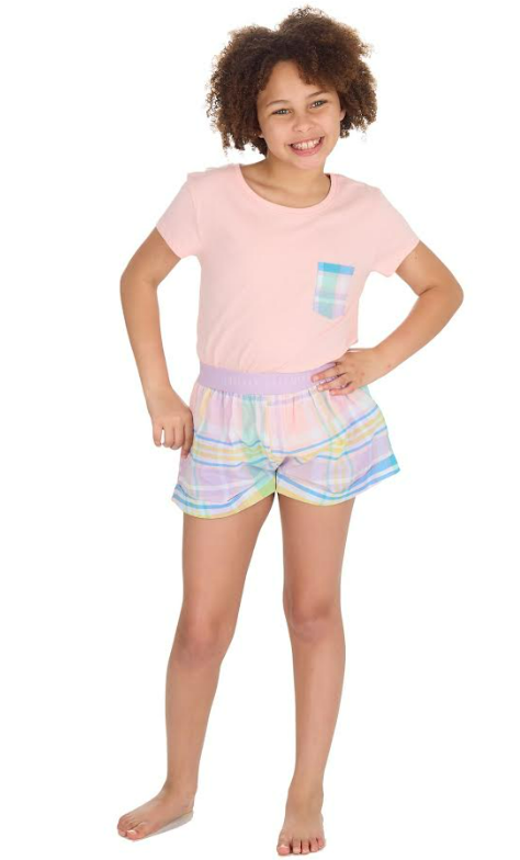 Forever Dreaming Girls Short Sleeved Pink Short Pyjamas. Pk of 5