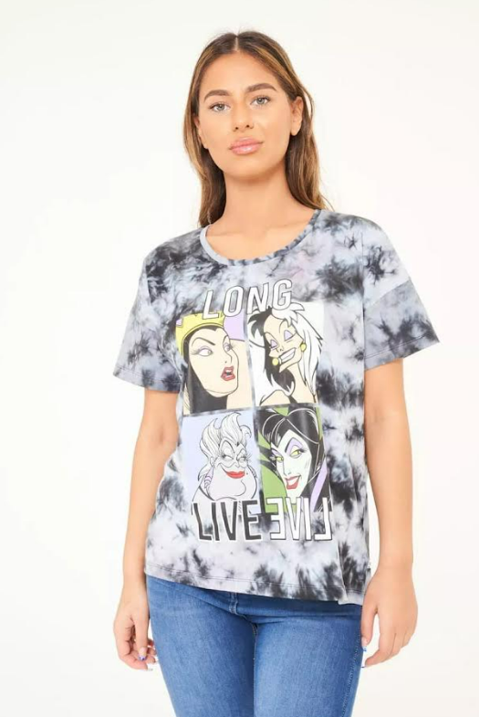 Fully Licensed Ladies Disney Villains T-Shirt. Pk of 7 - Image 2