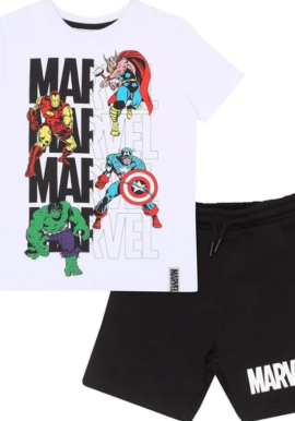 Fully Licensed Marvel Short Pyjama Set. Pk of 9