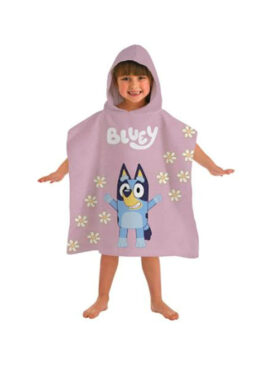 Fully Licensed Girls Bluey Hooded Poncho Towel. Pk of 3