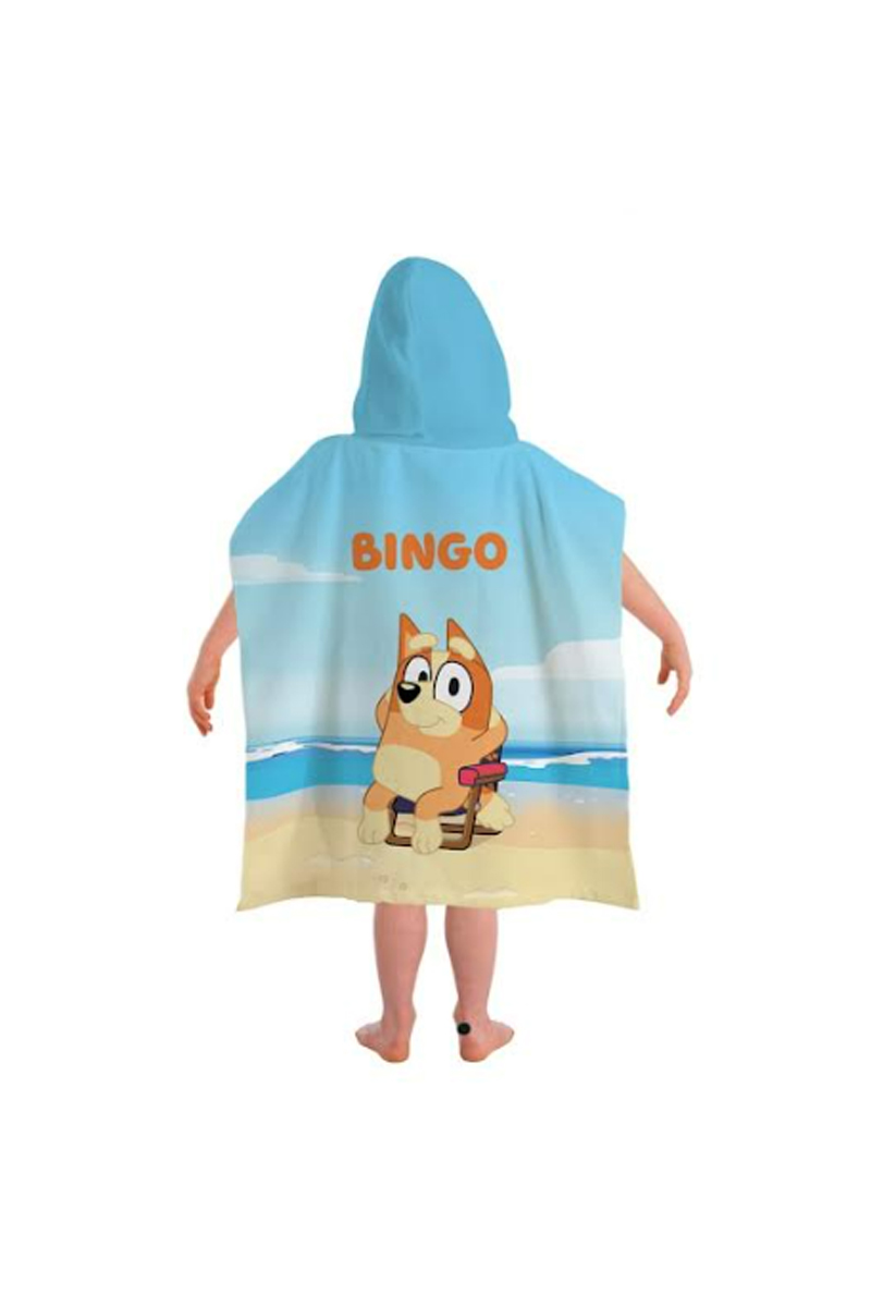 Fully Licensed Boys Bluey Hooded Poncho Towel. Pk of 3 - Image 2