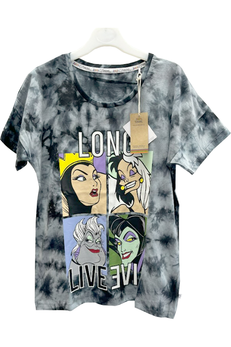 Fully Licensed Ladies Disney Villains T-Shirt. Pk of 7