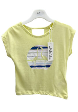 Girls ESPRIT Yellow Flamingo T-Shirt. Pk of 8