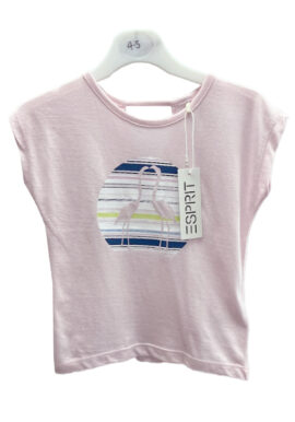 Girls ESPRIT Light Pink Flamingo T-Shirt. Pk of 6