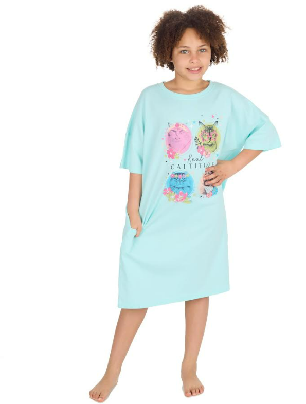 Red Melon Kids Mint Real Cattitude Sleep T-Shirts. Pk of 3