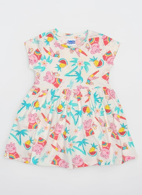 Fully Licensed Peppa Pig Tropical Dress. Pk of 6