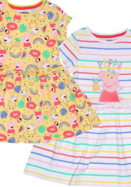 Fully Licensed Peppa Pig 2pk Dress. Pk of 6