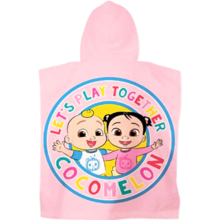Fully Licensed Cocomelon Hooded Poncho Towel. Pk of 3 - Image 2