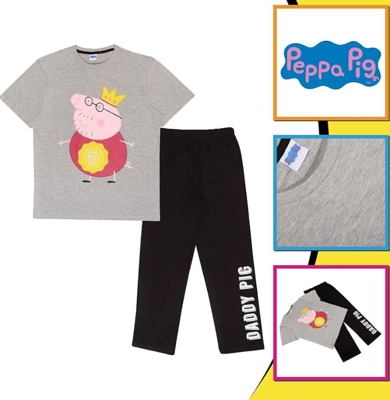 Fully Licensed Daddy Pig "Worlds Best Dad" Pyjama Set. Pk of 5 - Image 2