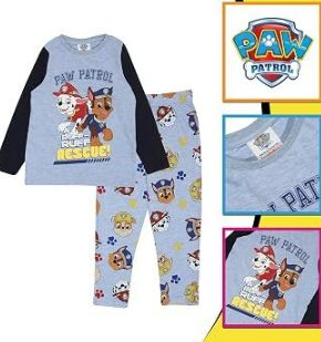 Fully Licensed Boys Paw Patrol Pyjamas. Pk of 3
