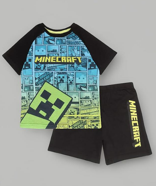 Fully Licensed Minecraft Short Pyjamas. Pk of 3 - Image 2