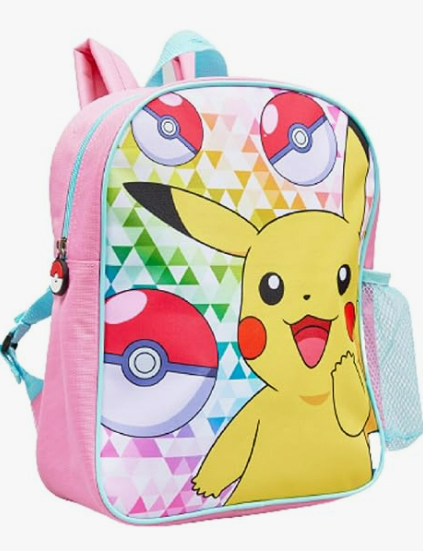 Fully Licensed Girls Pokemon Backpack. Pk of 3