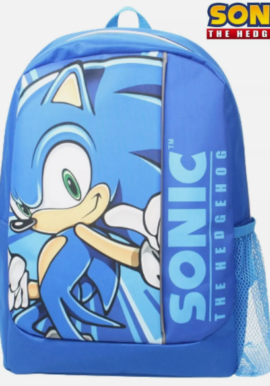 Fully Licensed Sonic the Hedgehog Backpack. Pk of 3