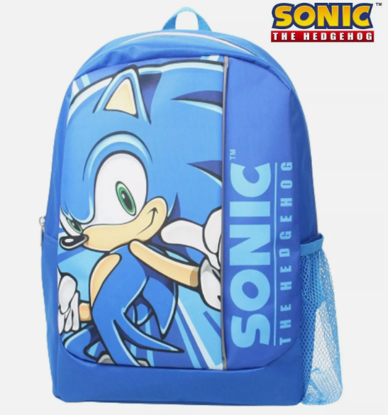 Fully Licensed Sonic the Hedgehog Backpack. Pk of 3