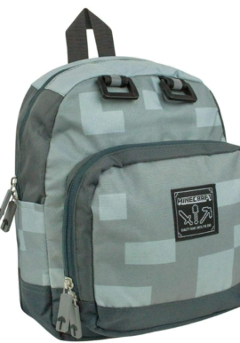 Fully Licensed Minecraft Mini Grey Backpack. Pk of 3