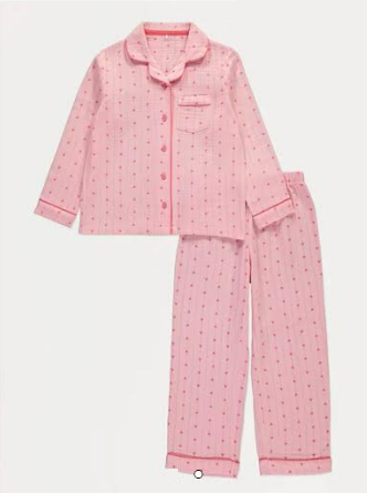 Ex Chainstore Pink Heart Cotton Pyjamas. Pk of 11