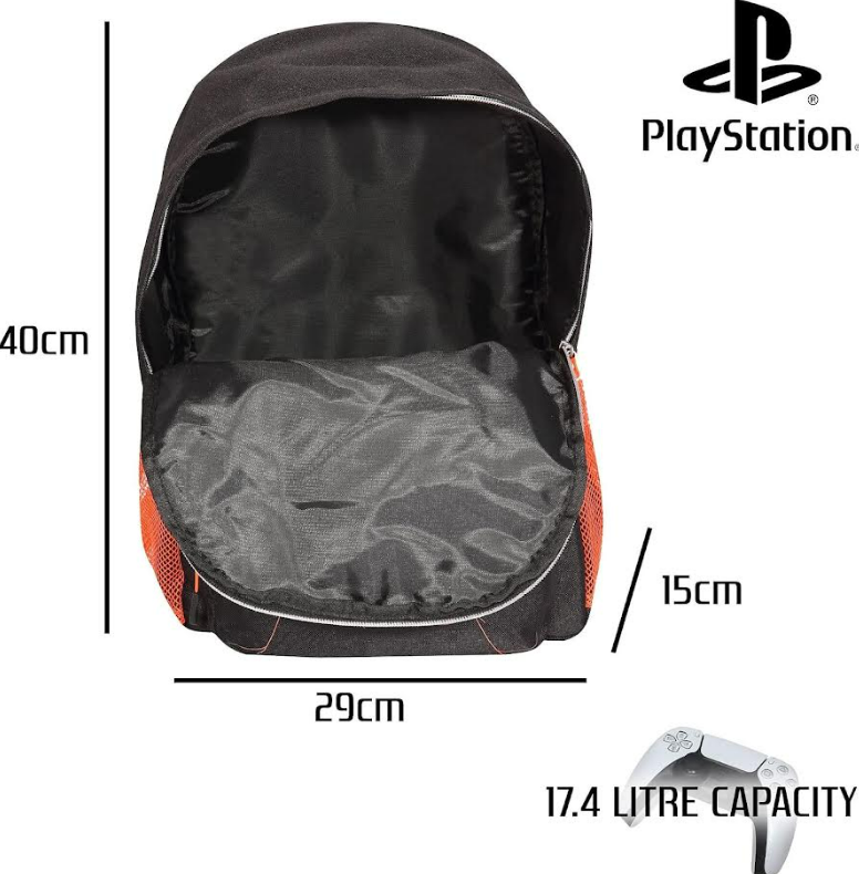 Fully Licensed Orange and Black Large PlayStation Backpack. Pk of 3 - Image 3