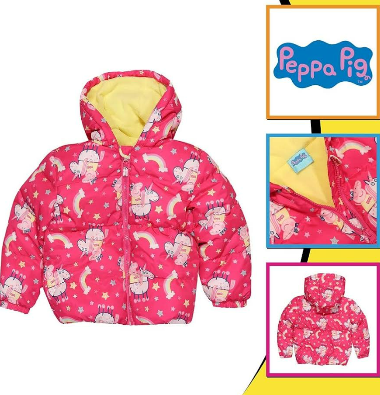 Fully Licensed Peppa Pig Puffer Jacket. Pk of 5 - Image 3